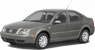 Side profile of a sedan with classic late 90s design and detailing