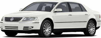 Front side view of luxury sedan with alloy wheels
