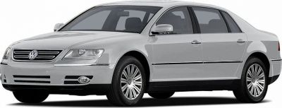 Front and side view of a luxury sedan with extended length and chrome accents