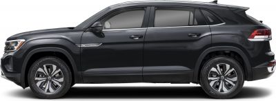 Side profile view showing sleek SUV design and alloy wheels