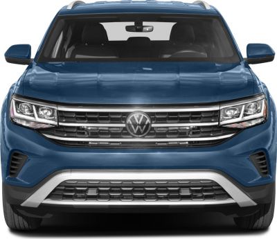 Front view with chrome grille and LED headlights