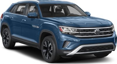 Front side view of a mid-size SUV with alloy wheels and modern headlights