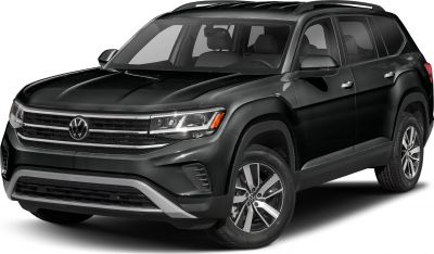 Front and side view of SUV with chrome grille and LED headlights