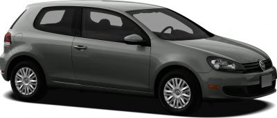 Side view of compact 3-door hatchback car