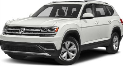 Front and side view of white SUV with modern grille and LED headlights