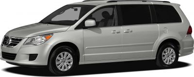 Side profile and front view of a silver minivan with sliding doors.