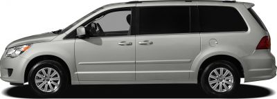 Side profile of minivan with sliding doors and alloy wheels