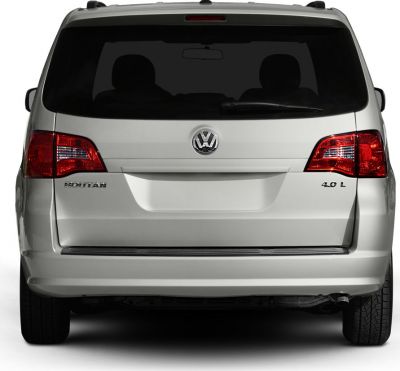 Rear view showing tail lights, large rear window, and 4.0 L engine badge.