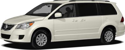 Minivan with sliding rear doors and alloy wheels