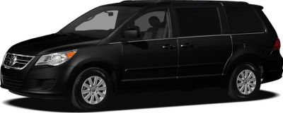 Black minivan with sliding side doors and alloy wheels