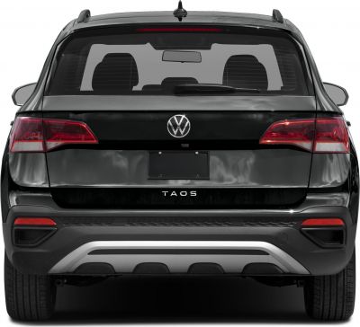 Rear view of an SUV with prominent taillights and rear bumper details