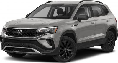 Front side view of compact SUV with sleek headlights and black wheels