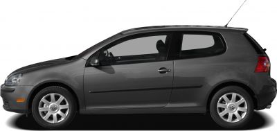 Side profile of a compact hatchback with five doors and alloy wheels