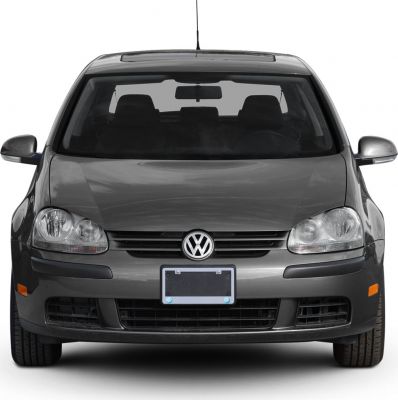 Front view with headlights and grille of a 5-door hatchback