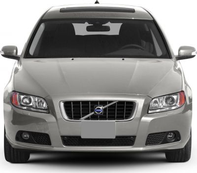 Front view focusing on grill, headlights, and fog lights.