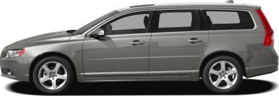 Side profile of a sleek station wagon with distinctive rear tail lights