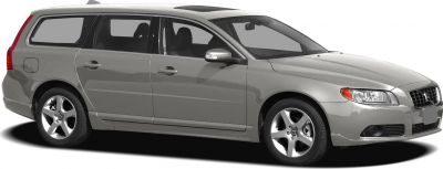 Side profile of a station wagon with alloy wheels