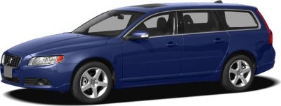 Side view of estate wagon with alloy wheels and blue paint