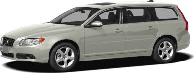 Front and side view of a silver station wagon with alloy wheels.