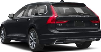 Rear and side profile with LED tail lights and streamlined station wagon design
