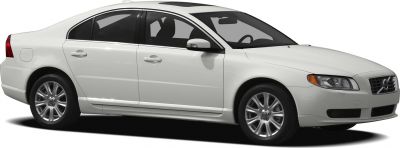 White sedan with alloy wheels and tinted windows