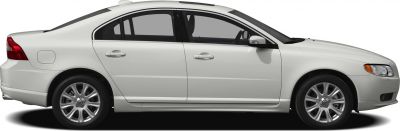 Side profile of sedan with smooth lines and alloy wheels