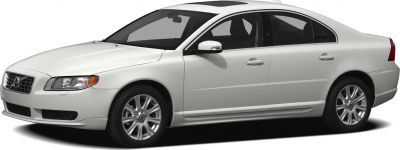Sedan side profile with silver multi-spoke alloy wheels and smooth body lines