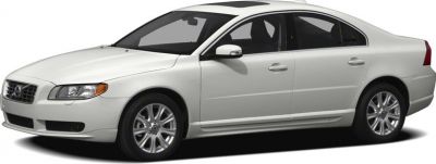 White luxury sedan with alloy wheels and sunroof side front view
