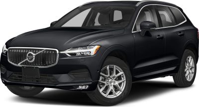 Front grille and LED headlights of a black modern SUV