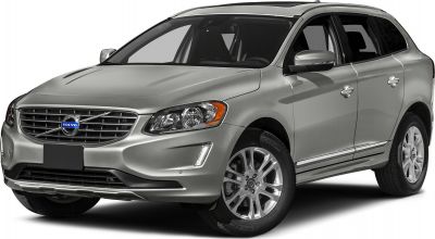 Front and left side view of silver mid-size SUV with clear headlights and grille
