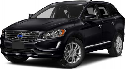 Front side of black SUV with modern headlights and alloy wheels