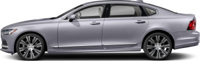 Side profile of sleek luxury sedan with modern alloy wheels