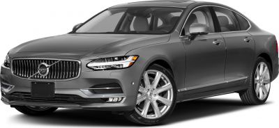 Luxury sedan front with vertical bar grille and LED headlights