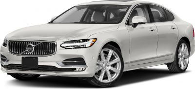 Luxury sedan with vertical front grille and sleek LED headlights
