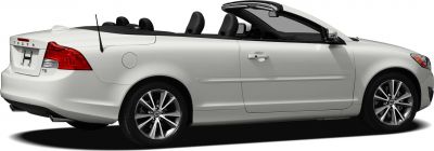 White convertible coupe with alloy wheels and retractable roof