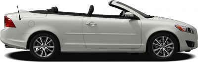Convertible side profile with roof down and alloy wheels