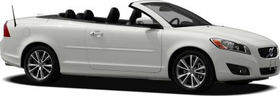 White facelift convertible with alloy wheels and open roof