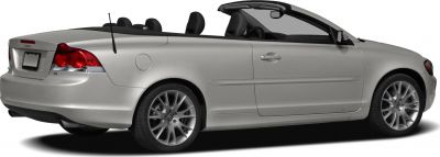 Convertible car with side profile and alloy wheels