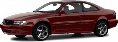 Red two-door coupe with sleek aerodynamic design and sporty wheels