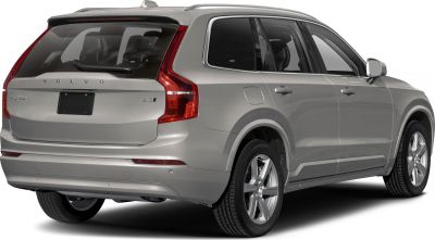 Rear view of modern SUV with vertical tail lights and sleek body design