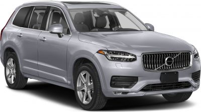 Modern SUV front and side view with LED headlights and silver paint