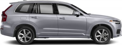 Side view silver SUV with alloy wheels and distinct door/window design