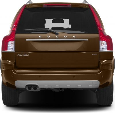 Rear view with distinctive vertical tail lights and dual exhaust setup