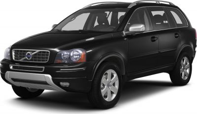 Black SUV with front grille, headlights, roof rails, and alloy wheels.