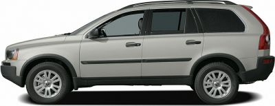 Side profile of a mid-2000s SUV with alloy wheels and body moldings