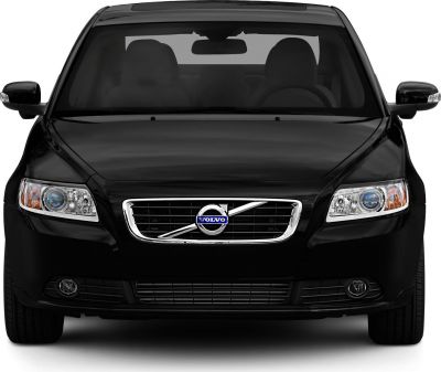 Front view with grille, headlights, and fog lights