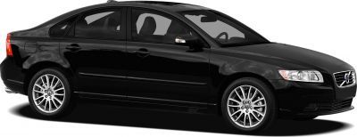 Side profile of sedan with distinctive alloy wheels