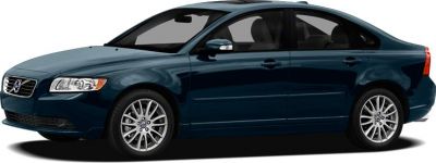 Four-door sedan profile with distinct Volvo styling and alloy wheels