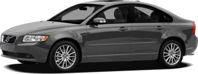 Side profile of a gray four-door sedan with alloy wheels