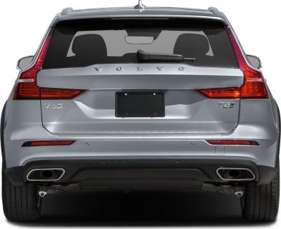 Rear view of crossover wagon with T8 badge and dual exhausts